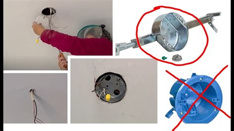 installing electrical junction box in ceiling|installing electrical box in ceiling.